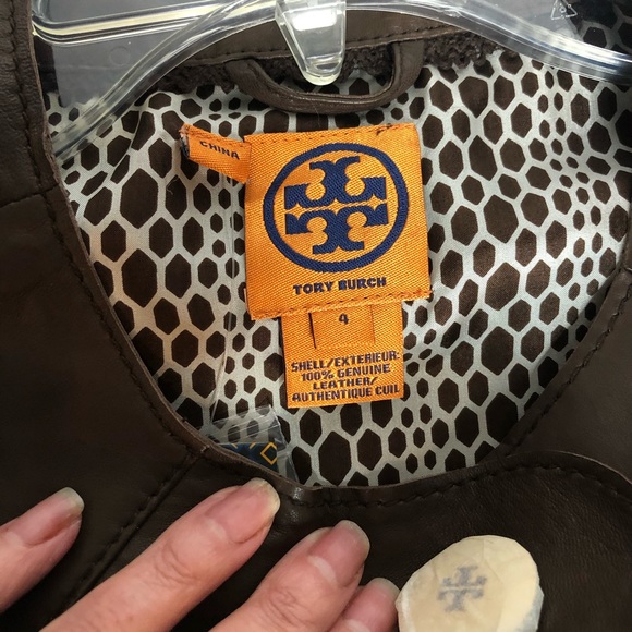 LAST DAY FINAL PRICE Tory Burch Cordelia Leather Jacket/Dress Brown 4 - Picture 10 of 14